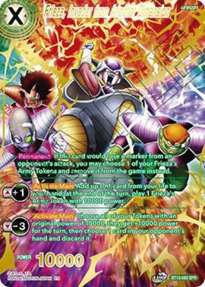 Frieza Invader from Another Dimension SPR BT13-063 Supreme Rivalry Dragonball Super card