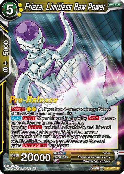 Frieza Limitless Raw Power BT21-122 Wild Resurgence Pre-Release Cards Dragonball Super card
