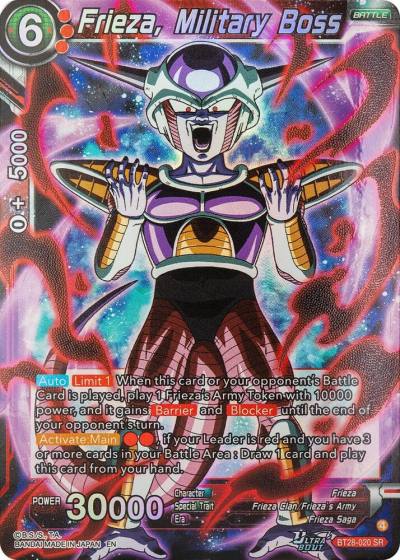 Frieza Military Boss BT28-020 Prismatic Clash Dragonball Super card