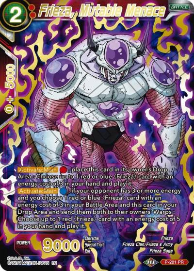 Frieza Mutable Menace Gold Stamped P-201 Mythic Booster Dragonball Super card