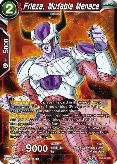 Frieza Mutable Menace P-201 Mythic Booster Dragonball Super card