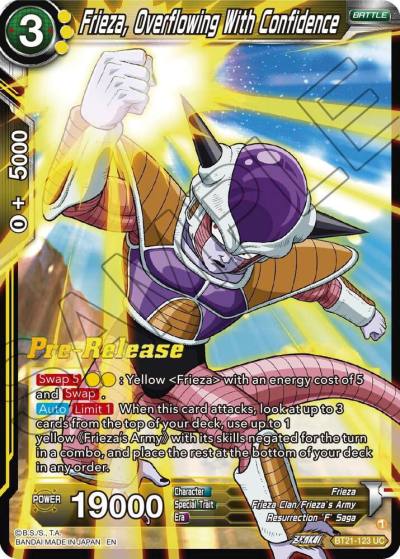 Frieza Overflowing With Confidence BT21-123 Wild Resurgence Pre-Release Cards Dragonball Super card