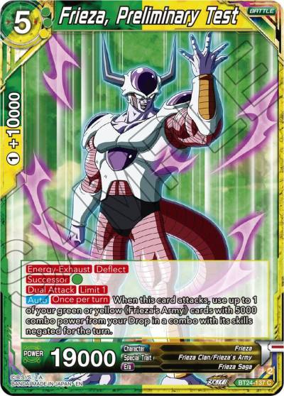 Frieza Preliminary Test BT24-137 Beyond Generations Dragonball Super card