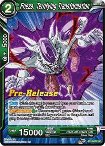 Frieza Terrifying Transformation BT10-073 Rise of the Unison Warrior Pre-Release Cards Dragonball Super card