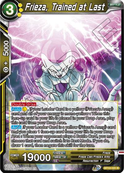 Frieza Trained at Last BT12-101 Vicious Rejuvenation Dragonball Super card
