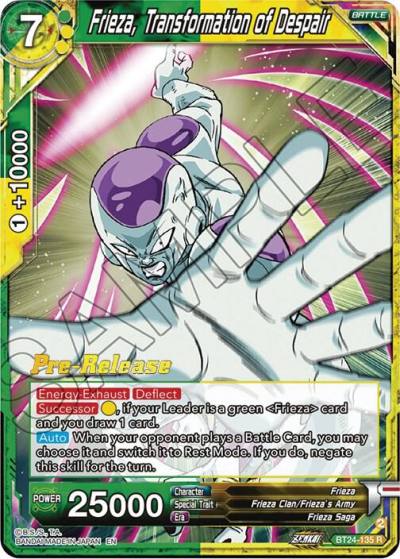 Frieza Transformation of Despair BT24-135 Beyond Generations Pre-Release Cards Dragonball Super card