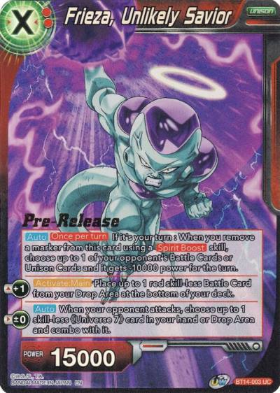 Frieza Unlikely Savior BT14-003 Cross Spirits Pre-Release Cards Dragonball Super card
