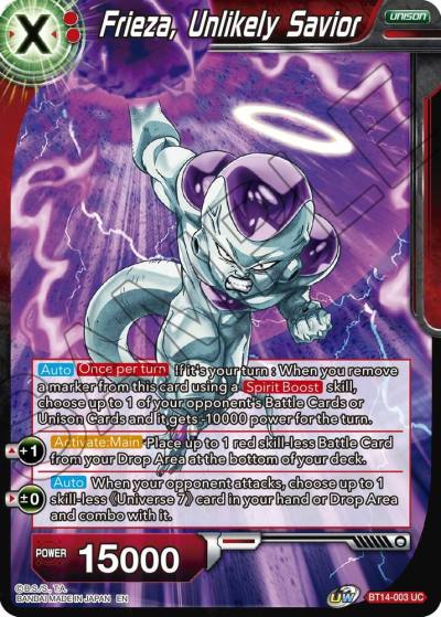 Frieza Unlikely Savior BT14-003 Cross Spirits Dragonball Super card