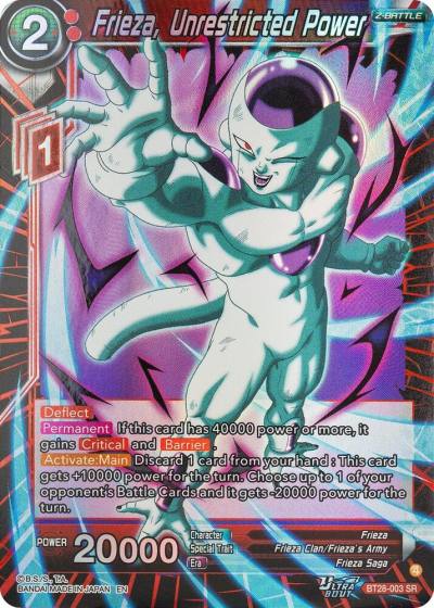 Frieza Unrestricted Power BT28-003 Prismatic Clash Dragonball Super card