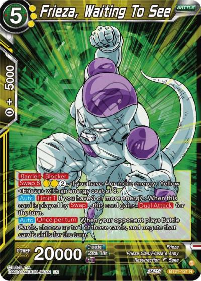 Frieza Waiting To See BT21-121 Wild Resurgence Dragonball Super card