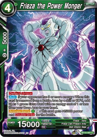 Frieza the Power Monger BT10-087 Rise of the Unison Warrior Dragonball Super card