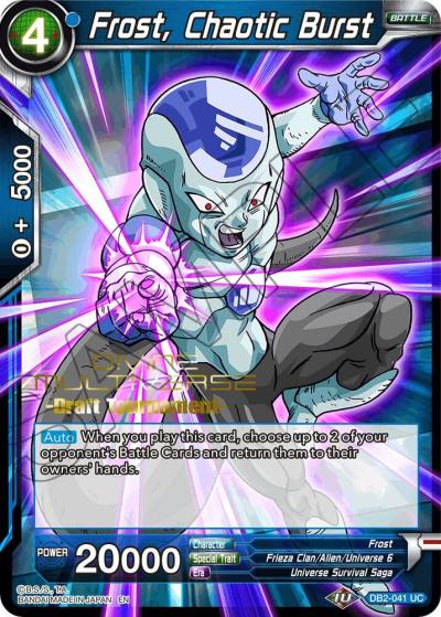 Frost Chaotic Burst Divine Multiverse Draft Tournament DB2-041 Tournament Promotion Cards Dragonball Super card