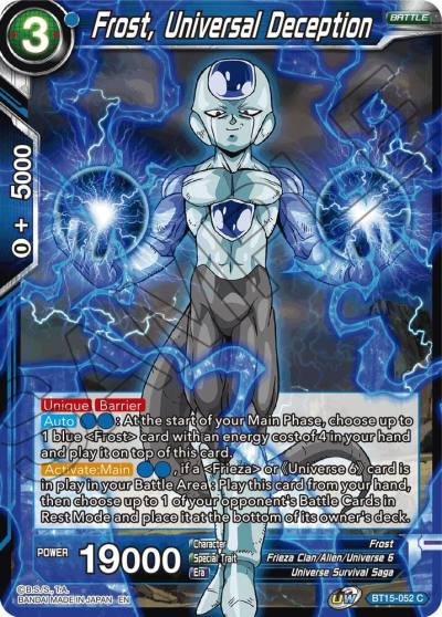 Frost Universal Deception BT15-052 Saiyan Showdown Dragonball Super card