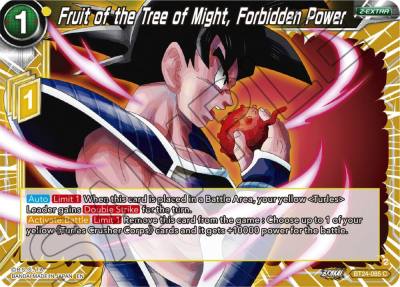 Fruit of the Tree of Might Forbidden Power Foil BT24-085 Beyond Generations Dragonball Super card