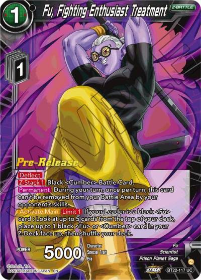 Fu Fighting Enthusiast Treatment BT22-117 Critical Blow Pre-Release Cards Dragonball Super card