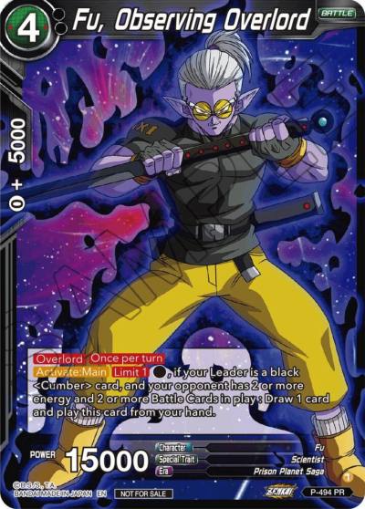Fu Observing Overlord Zenkai Series Tournament Pack Vol3 P-494 Tournament Promotion Cards Dragonball Super card