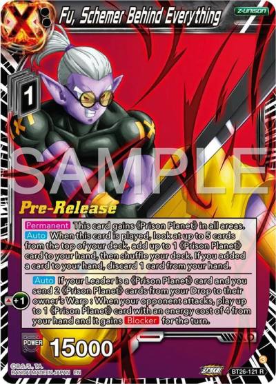 Fu Schemer Behind Everything BT26-121 Ultimate Advent Pre-Release Cards Dragonball Super card