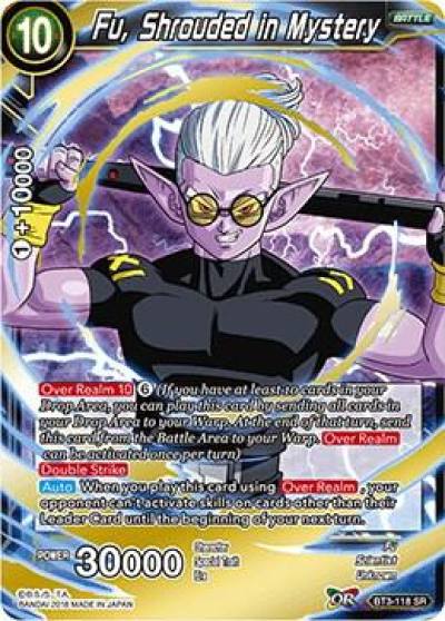 Fu Shrouded in Mystery BT3-118 Cross Worlds Dragonball Super card