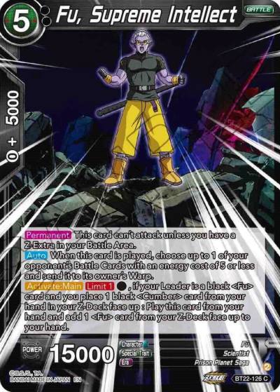 Fu Supreme Intellect BT22-126 Critical Blow Dragonball Super card