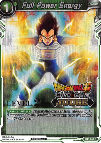 Full Power Energy Level 2 BT1-080 Judge Promotion Cards Dragonball Super card