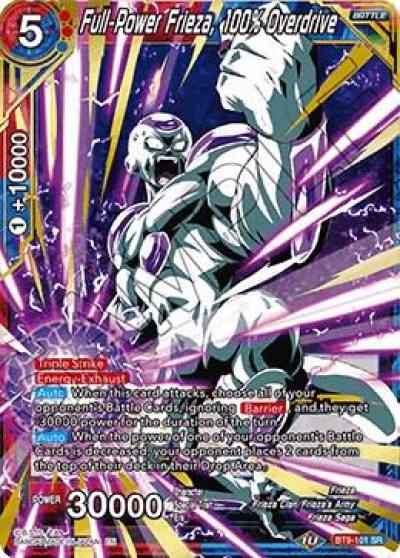 Full Power Frieza 100pct Overdrive BT9-101 Universal Onslaught Dragonball Super card