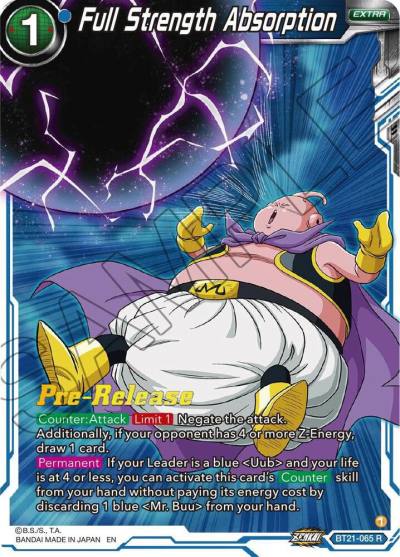 Full Strength Absorption BT21-065 Wild Resurgence Pre-Release Cards Dragonball Super card