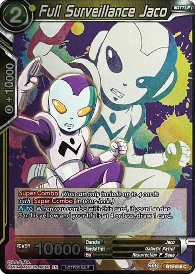 Full Surveillance Jaco Event Pack 4 BT5-088 Promotion Cards Dragonball Super card