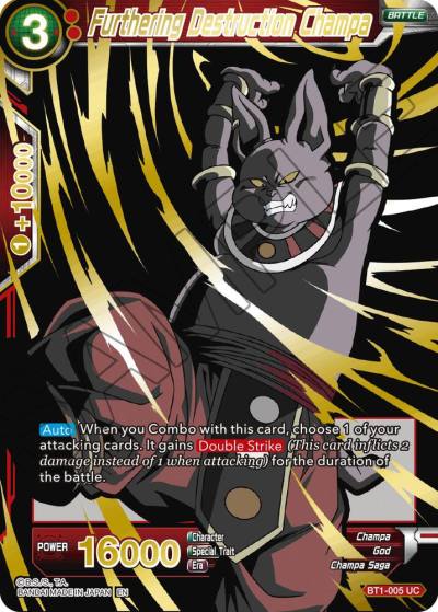 Furthering Destruction Champa Alternate Art BT1-005 Special Anniversary Set 2021 Dragonball Super card