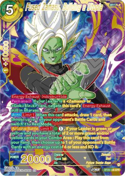 Fused Zamasu Building a Utopia SPR BT23-136 Perfect Combination Dragonball Super card