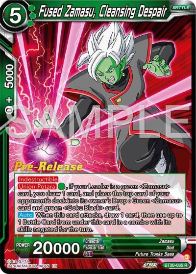 Fused Zamasu Cleansing Despair BT26-085 Ultimate Advent Pre-Release Cards Dragonball Super card
