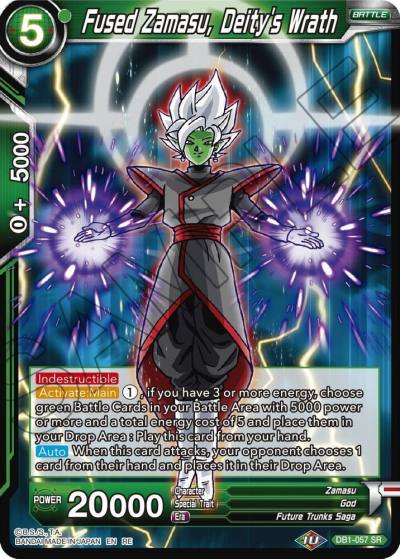 Fused Zamasu Deitys Wrath DB1-057 Mythic Booster Dragonball Super card