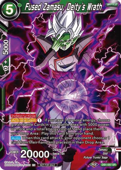 Fused Zamasu Deitys Wrath DB1-057 Tournament Promotion Cards Dragonball Super card