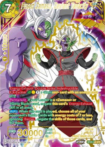 Fused Zamasu Deviant Tenacity SPR BT23-135 Perfect Combination Dragonball Super card