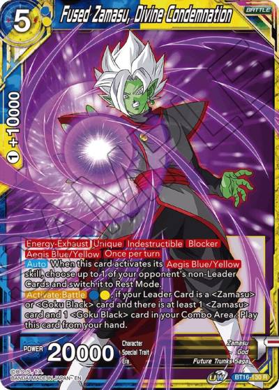 Fused Zamasu Divine Condemnation Foil BT16-130 Realm of the Gods Dragonball Super card