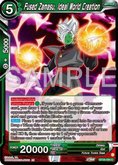 Fused Zamasu Ideal World Creation BT26-084 Ultimate Advent Dragonball Super card