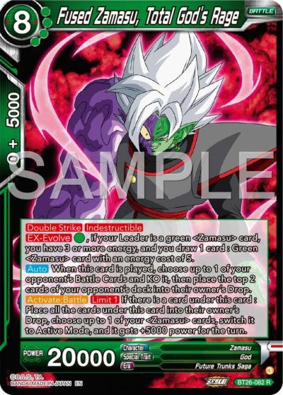 Fused Zamasu Total Gods Rage BT26-082 Ultimate Advent Dragonball Super card