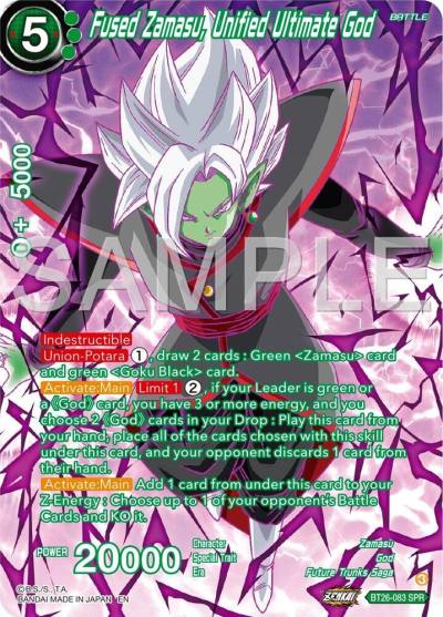 Fused Zamasu Unified Ultimate God SPR BT26-083 Ultimate Advent Dragonball Super card
