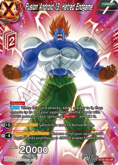 Fusion Android 13 Hatred Endgame BT30-002 Three Glorious Fighters Dragonball Super card