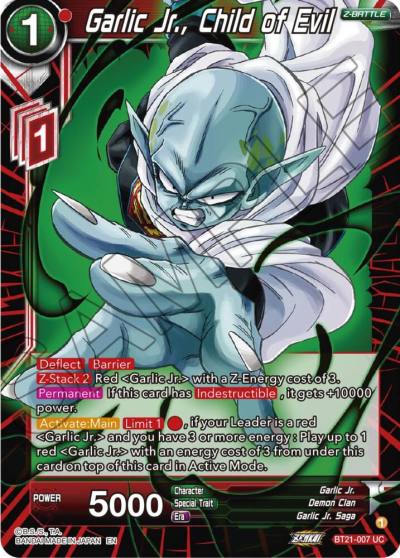 Garlic Jr Child of Evil BT21-007 Wild Resurgence Dragonball Super card
