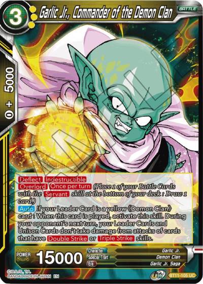 Garlic Jr Commander of the Demon Clan BT11-105 Vermilion Bloodline Dragonball Super card