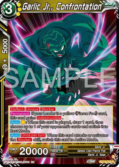 Garlic Jr Confrontation BT27-074 History of Z Dragonball Super card