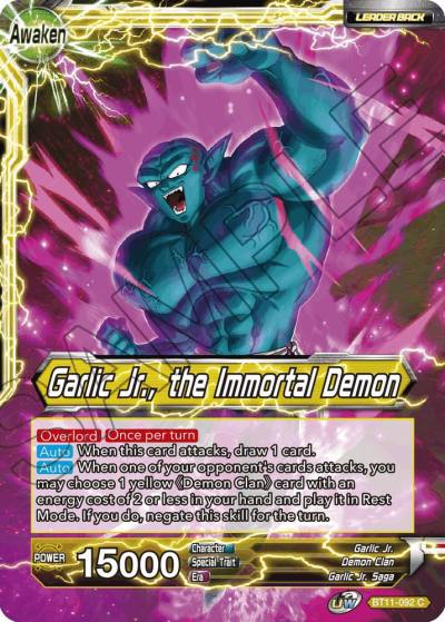 Garlic Jr Garlic Jr the Immortal Demon BT11-092 Vermilion Bloodline Dragonball Super card