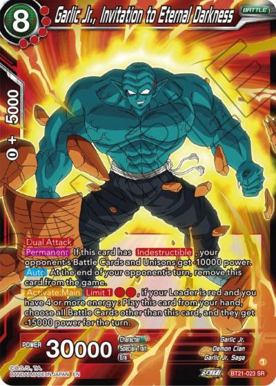 Garlic Jr Invitation to Eternal Darkness BT21-023 Wild Resurgence Dragonball Super card