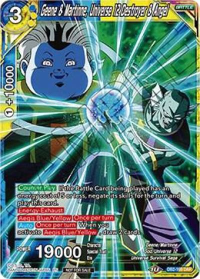 Geene and Martinne Universe 12 Destroyer and Angel Foil DB2-169 Promotion Cards Dragonball Super card