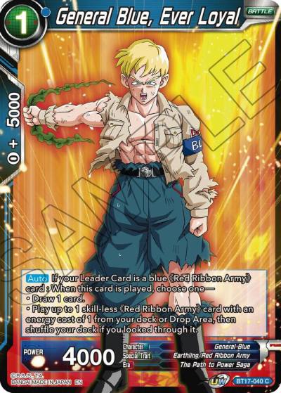 General Blue Ever Loyal Foil BT17-040 Ultimate Squad Dragonball Super card