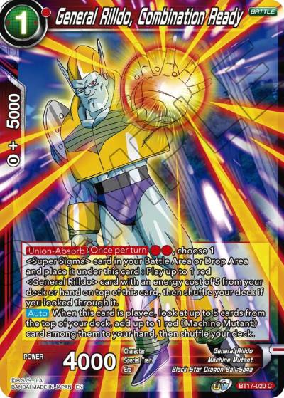General Rilldo Combination Ready Foil BT17-020 Ultimate Squad Dragonball Super card