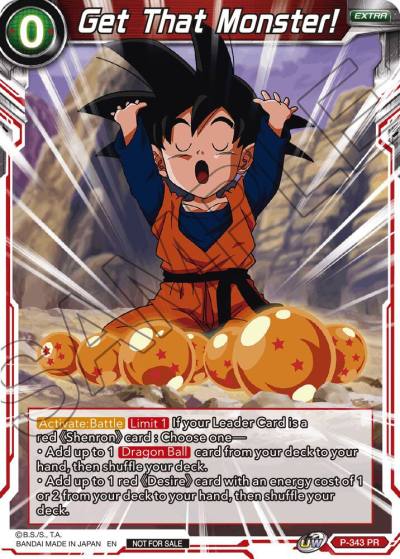 Get That Monster P-343 Tournament Promotion Cards Dragonball Super card