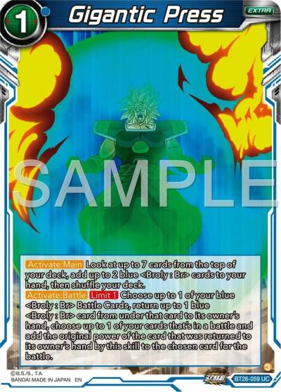 Gigantic Press BT26-059 Ultimate Advent Dragonball Super card