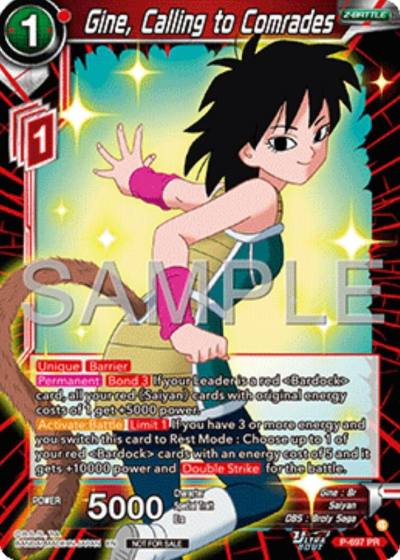 Gine Calling to Comrades Ultra Bout Series Tournament Pack Vol13 P-697 Tournament Promotion Cards Dragonball Super card
