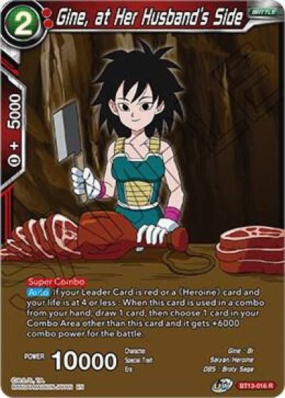 Gine at Her Husbands Side BT13-016 Supreme Rivalry Dragonball Super card